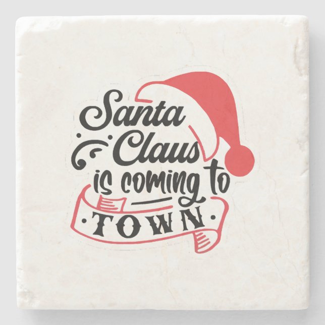 Christmas Approaching  Stone Coaster (Front)
