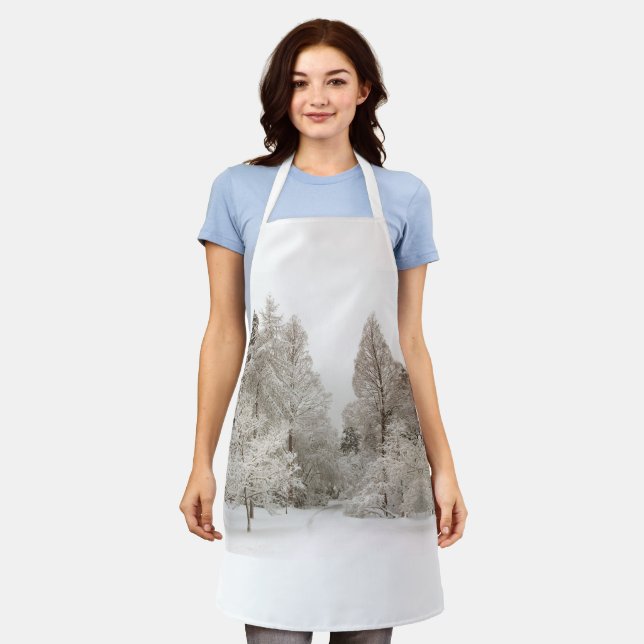 Christmas Aprons Winter Wonderland Holiday Apron (Worn)