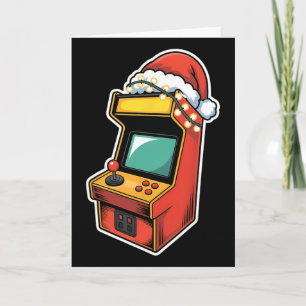 Christmas Arcade Gamer Festive Holiday Xmas  Card