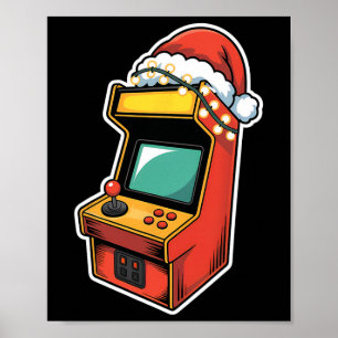 Christmas Arcade Gamer Festive Holiday Xmas Poster