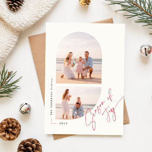 Christmas Arch Geometric Photo Holiday Postcard