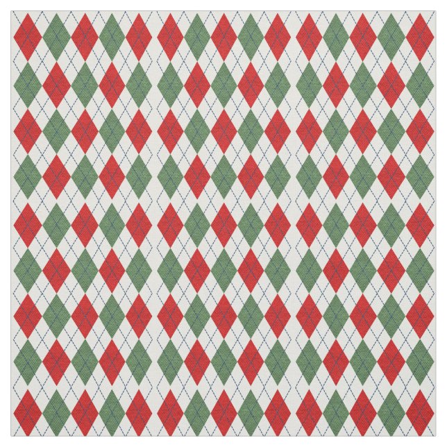 Christmas Argyle Fabric (Swatch)