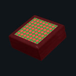 Christmas Argyle - Green, Red and White Gift Box<br><div class="desc">Christmas Argyle Design: A Green,  Red and White pattern.</div>