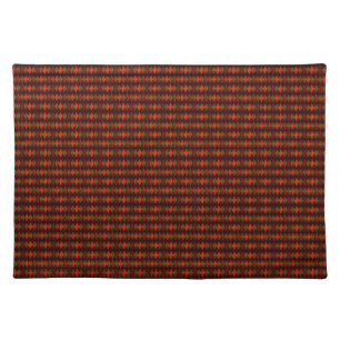 Christmas Argyle in Red and Olive Green Cloth Placemat