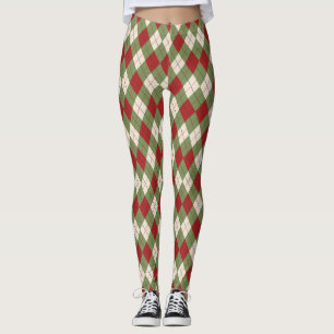 Christmas Argyle Leggings