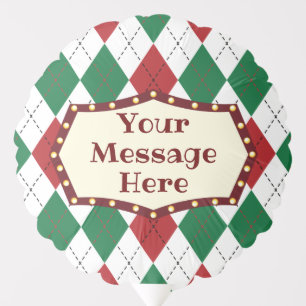 Christmas Argyle Pattern Balloon