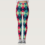 Christmas Argyle Plaid Red Green Pattern Leggings<br><div class="desc">Dress up your winter wardrobe with these fun high quality leggings featuring a red green and blue argyle plaid pattern. Perfect for the holidays or everyday winter activities and workouts.</div>