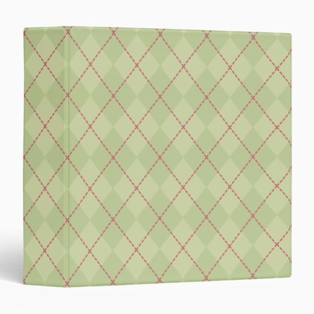 Christmas Argyle Scrapbook Binder (Front/Spine)