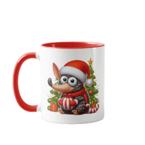 Christmas Armadillo add monogram Mug