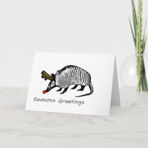 Christmas Armadillo Holiday Card