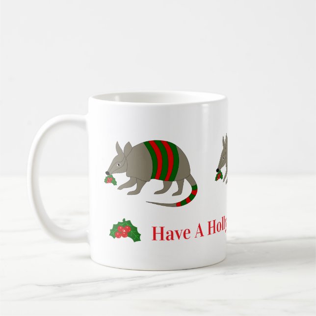 Christmas Armadillo Mug (Left)