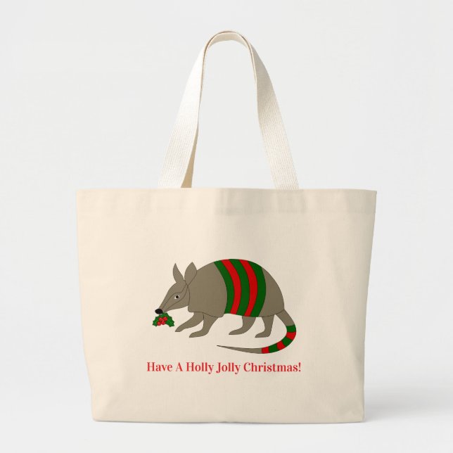 Christmas Armadillo Tote Bag (Front)