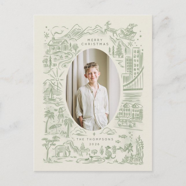 christmas around the world | holiday globetrotter postcard (Front)