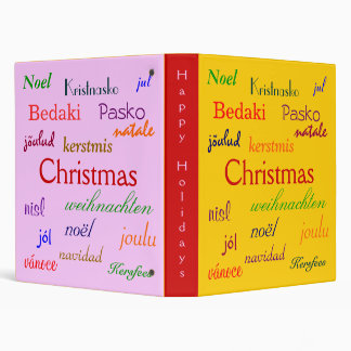 Christmas Around The World In Gold And Pink V Binder