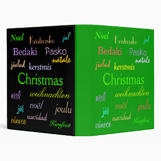 Christmas Around The World In Green And Black Binder