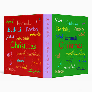 Christmas Around The World In Green And Red III 3 Ring Binder