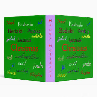 Christmas Around The World In Green III 3 Ring Binder