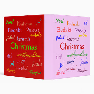 Christmas Around The World In Pink And Red Binder
