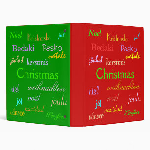 Christmas Around The World In Red And Green 3 Ring Binder