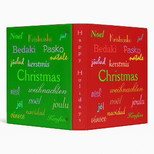 Christmas Around The World In Red And Green I 3 Ring Binder