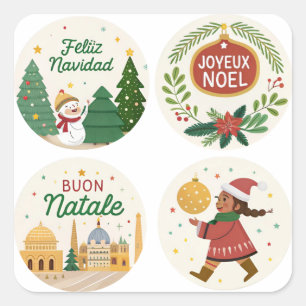 Christmas Around the World Sticker Set Celebrate 