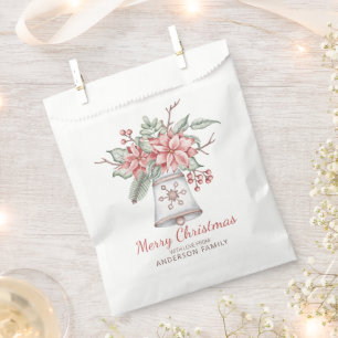 Christmas Arrangement and Bell Favor Bag