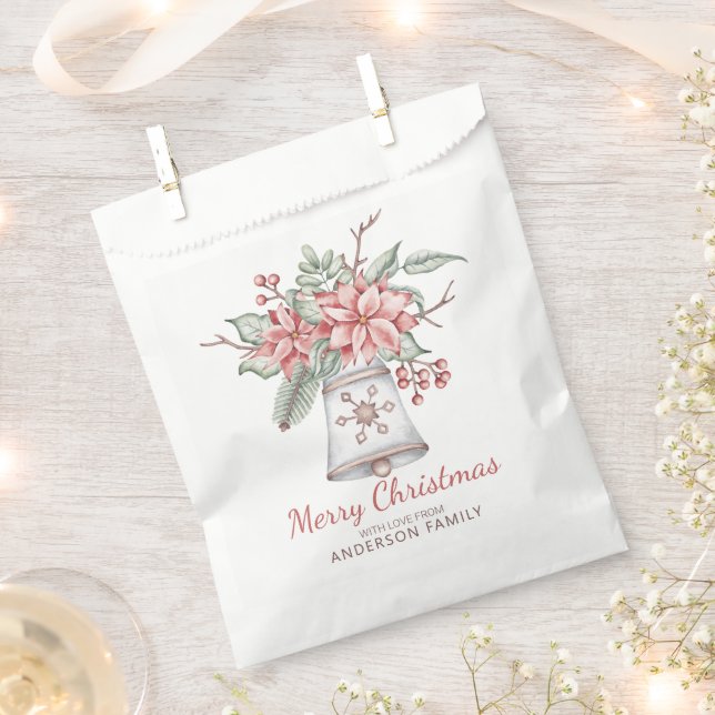 Christmas Arrangement and Bell Favor Bag (Clipped)