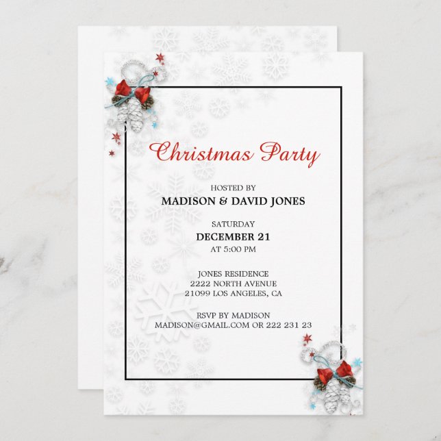 Christmas Arrangement Invitation (Front/Back)