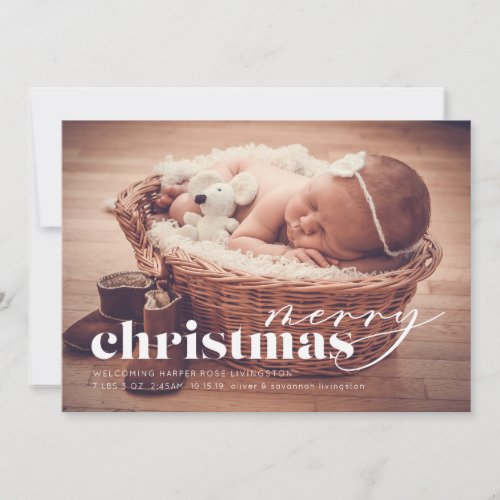 Christmas Arrival Holiday Photo Card