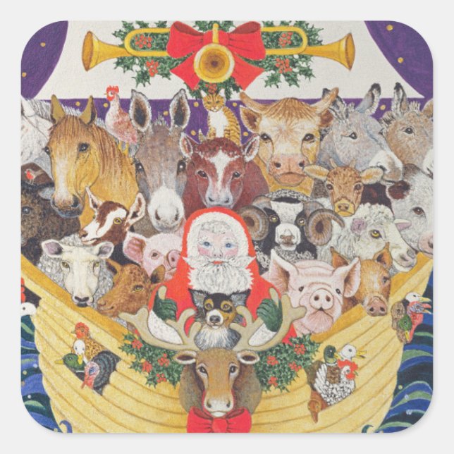 Christmas Arrival Square Sticker (Front)