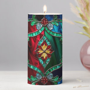 Christmas Art Design Pillar Candle