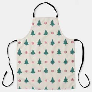 Christmas Art Pattern One Little Christmas Tree Apron