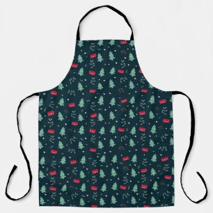 Christmas Art Plant Art One Little Christmas Tree  Apron