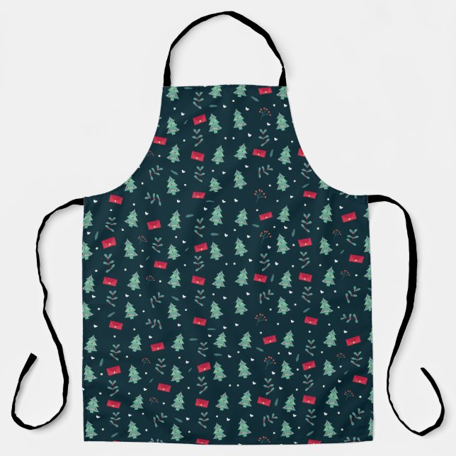 Christmas Art Plant Art One Little Christmas Tree  Apron (Front)