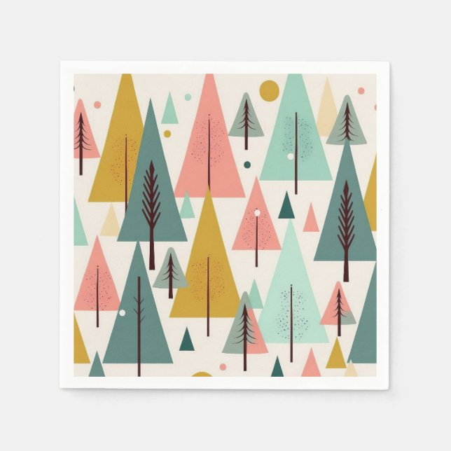 Christmas Art Plant Art One Little Christmas Tree  Napkins (Front)