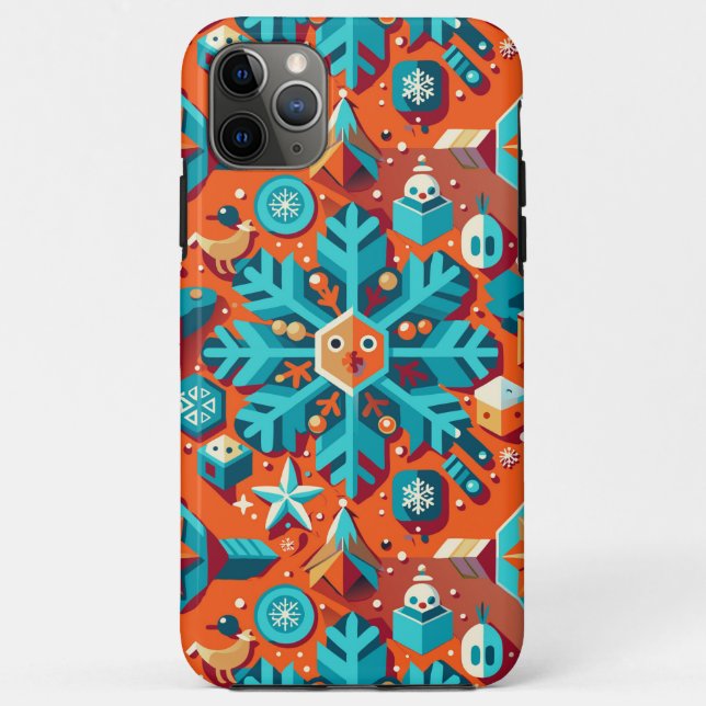 Christmas art stylized snowflake Case-Mate iPhone case (Back)