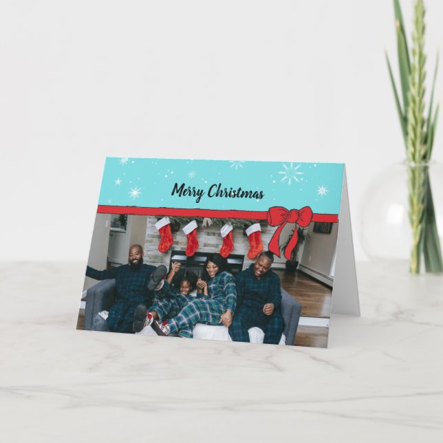 Christmas Art Unique Holiday Photo Cards Personal  (Front)