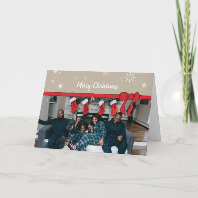 Christmas Art Unique Holiday Photo Cards Personal  (Front)