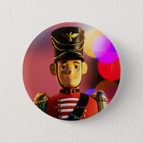 Christmas artistic toy soldier SlipperyJoe gay pri Button