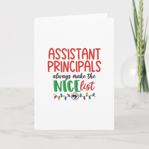 Christmas assistant principal asst card