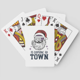 Christmas Assistant RN Nurse Santa Xmas Poker Cards