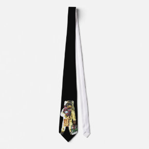Christmas Astronauth Neck Tie