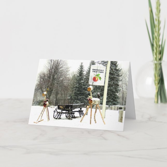 Christmas at Brookdale Fruit Farm in Hollis, NH Holiday Card (Front)