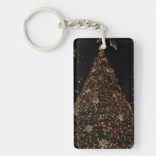 Christmas at Daley Plaza Chicago Keychain