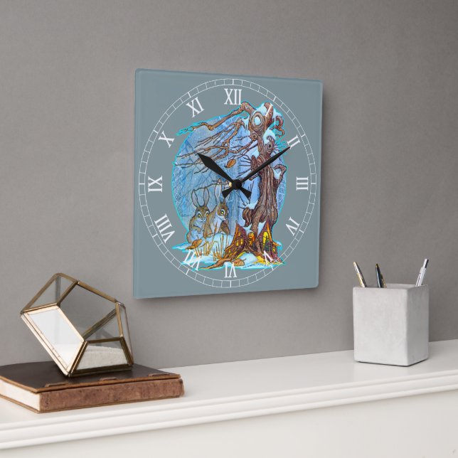 Christmas at Elf Hall Acrylic Wall Clock (Office)