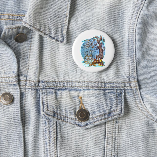 Christmas at Elf Hall Button (In Situ)