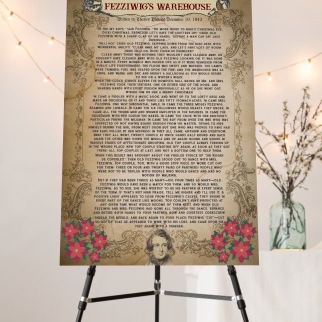 Christmas at Fezzwig's Warehouse Christmas Carol | Foam Board (In Situ (Stand))