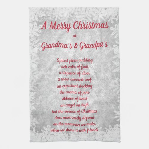 Christmas at Grandmas  Grandpas Kitchen Towels