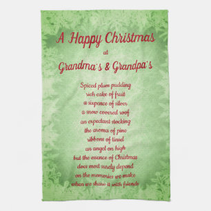 Christmas at Grandma's & Grandpa's Kitchen Towels