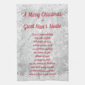 Happy Christmas Poem Kitchen Towels